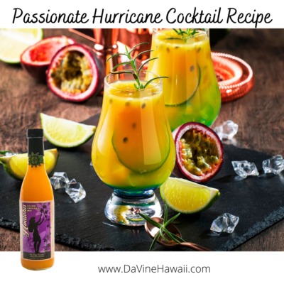 Passionate Hurricane Cocktail Recipe by Rochelle for www.davinehawaii.com
