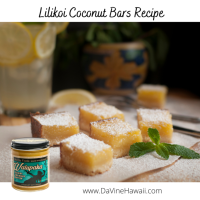 Lilikoi Coconut Bars Recipe by Rochelle for www.davinehawaii.com