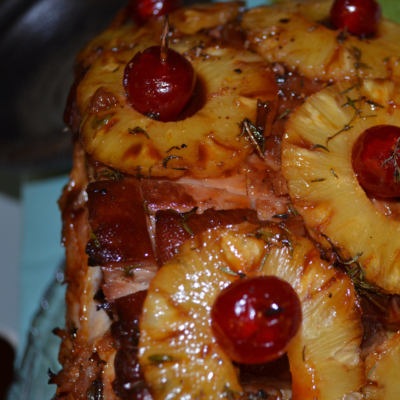 Ham with a Passion Fruit Glaze Recipe by Rochelle for www.davinehawaii.com
