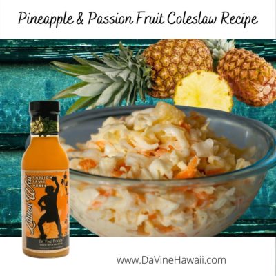 Pineapple & Passion Fruit Coleslaw Recipe by Rochelle for www.davinehawaii.com