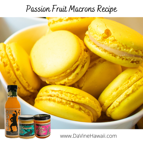 Passion Fruit Macrons Recipe by Rochelle at www.davinehawaii.com