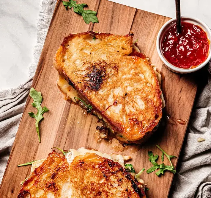 Brie And Passion Fruit Grilled Cheese On Board