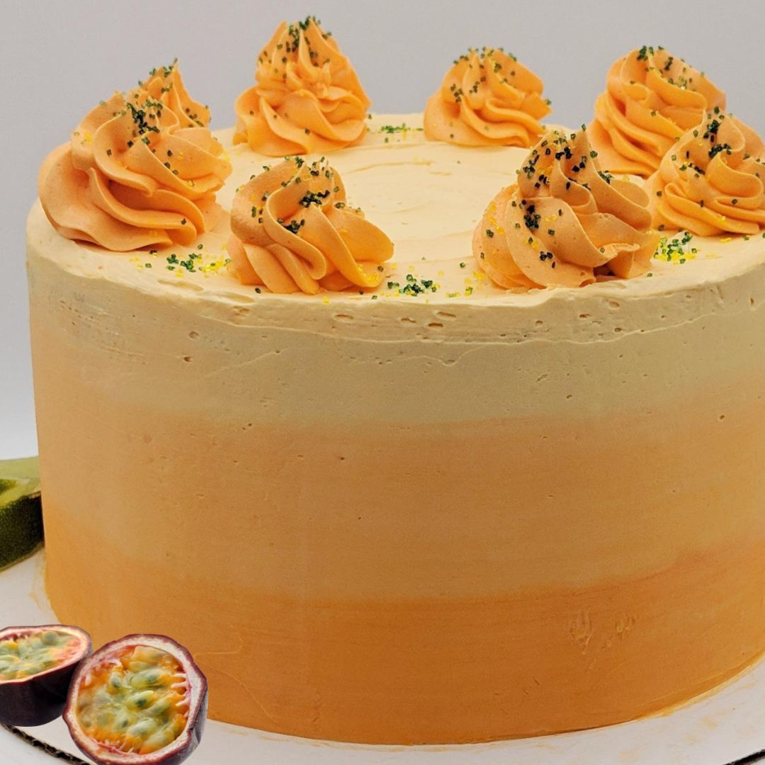 Passion Fruit Abc Frosting Recipe in variegated orange