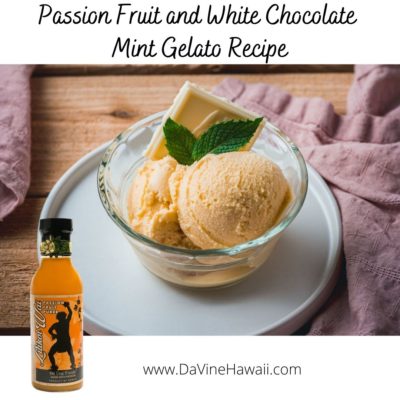 Passion Fruit and White Chocolate Mint Gelato Recipe by Rochelle for www.davinehawaii.com