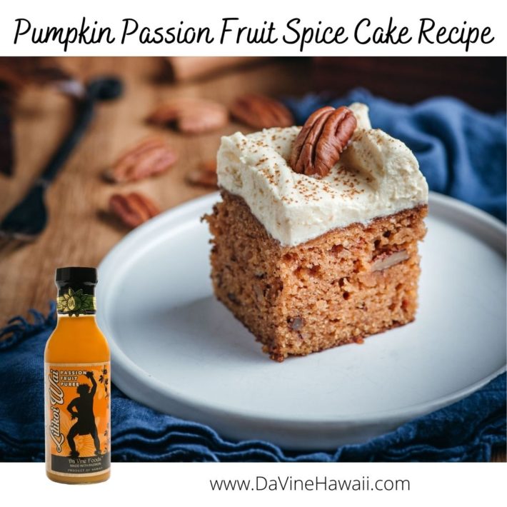 Pumpkin Passion Fruit Spice Cake Recipe by Rochelle for www.davinehawaii.com