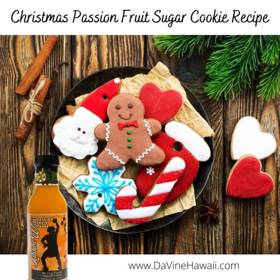 Christmas Passion Fruit Sugar Cookie Recipe by Rochelle for www.davinehawaii.com