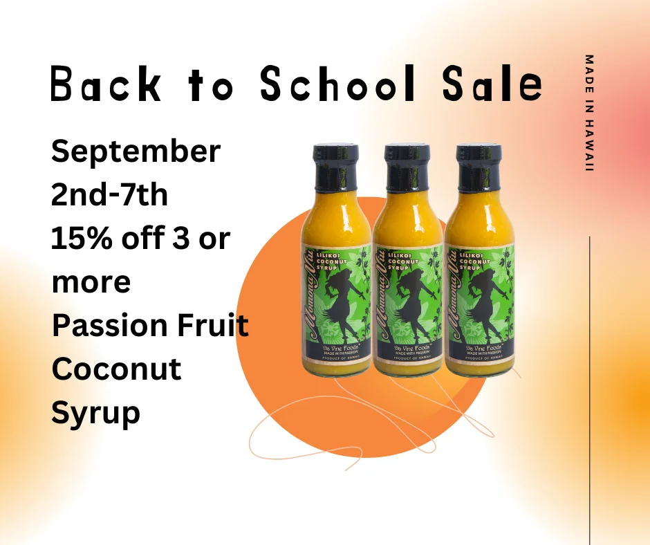 Back to School Sale. 15 Off Passion Fruit Coconut Syrup